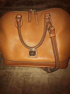 Dooney & Bourke Tan Leather Satchel Bag